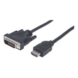 Cable Hdmi Manhattan 372503 A Dvi-d 24+1, 1.8m, Para Monitor