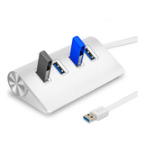 Hub De 4 Puertos Usb 3.0 Para iMac O Pc, Plateado