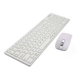 Teclado E Mouse Wireless Slim Sem Fio 2.4g Premium