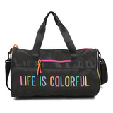 Bolso Multicolor Gimnasio Gym Deportes Mujer Impermeable 
