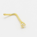 Piercing Para Nariz 1.5mm En Oro Quintado De 10k 