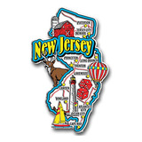 Imán De New Jersey Jumbo State De Classic Magnets, Coleccion