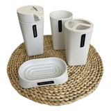 Juego Baño Set Accesorios 4pcs Jabonera Dispensador Taza