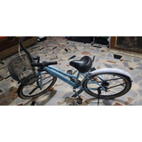 Bicicleta Para Dama De 18 Cambios Shimano Color Azul, Usada