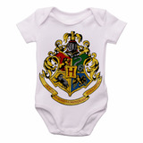 Body Infantil Roupa Bebê Nenê Hogwarts Símbolo Harry Potter 