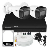 Kit Cftv Monitoramento 2 Cameras Intelbras Vhd 1130 Fonte 1a