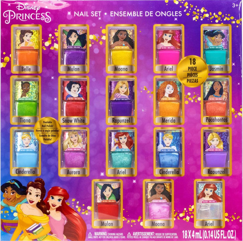 Kit Esmaltes Infantil Disney Princesas- 18 Esmaltes