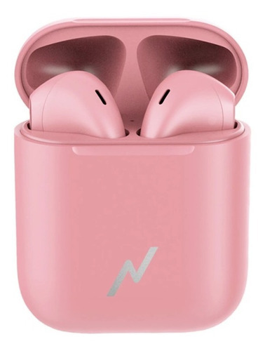 Auricular Bluetooth5.0 Tactil Con Micrófono Estuche Cargador Color Rosa