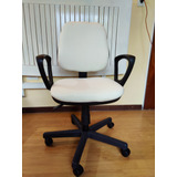 Silla Con Ruedas Blanca Escritorio Impecable !!!!