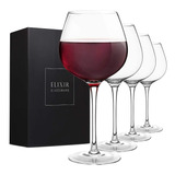 Copas De Vino Elixir Glassware, De Tallo Largo 650ml X 4u