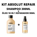 Kit Absolut Repair Loreal Shampoo 300ml + Óleo 10 In 1 90ml 