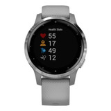 Smartwatch Garmin Vivoactive 4s 1.1  Caja 40mm De  Polímero Reforzado Con Fibra  Powder Gray, Malla  Powder Gray De  Silicona Y Bisel  Silver De  Acero Inoxidable