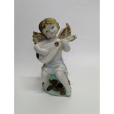 Escultura Porcelana Antigua Japan De Angel Guardián 1950