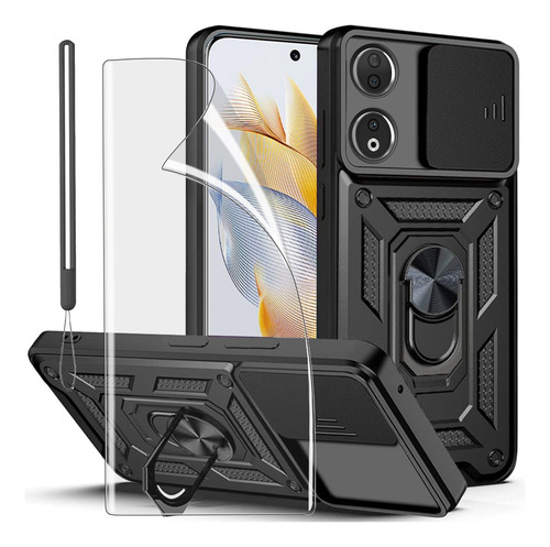 Funda De Uso Rudo Case Para Honor 90 Carcasa + Mica+correas