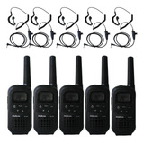 5x Rádio Comunicador Intelbras Rc4002 + Fone Tipo G