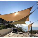 Toldo Vela Sombra 95% Malla Hdpe Cuadrado 5x5 Beige