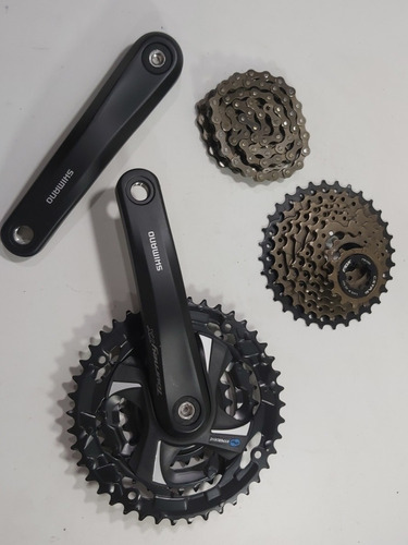 Plato Palanca Shimano Mtb Tx 801 Piñon 9v Star Cadena Tjc