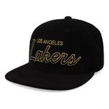 Gorra Mitchell & Ness Nba Cord Script Snapback Lakers Negro 