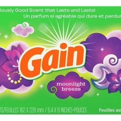 Gain Dryer Sheet Toallita Secadora Olor Ropa Americana Moon | MercadoLibre