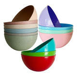  Bowls 26cm 3600 Ml Plástico Irrompible Carol Comun Colores