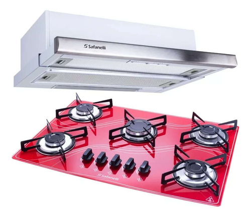 Kit Depurador Embutir + Cooktop 5 Bocas Color Frete Grátis