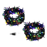 Pack2 Luz Arbol Luces Color 100 Led Cosas Decoracion Navidad