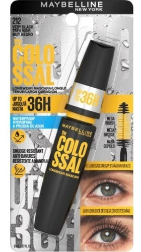 Maybelline Máscara De Pestañas Colossal 36hr Very Black