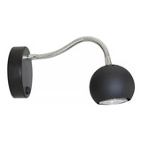 Aplique Venus Cabecera Negro Flexible Moderno Led Gu10 Cie