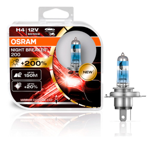 Bombillo Night Breaker 200 H4 12v 60-55w Caja X2