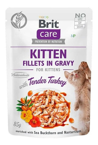 Alimento Gatito Brit Care Cat Pouch Kitten Pavo 85gr. Np