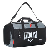 Bolso Deportivo Everlast Gym Crossfit Boxeo Reforzado Color Gris 16055 Liso