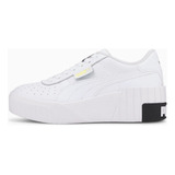 Tenis Puma Cali Wedge Color Puma White/puma White/puma Black - Adulto 27 Mx