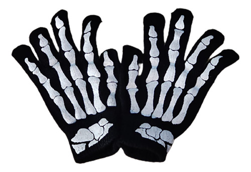 Guantes Calaca Esqueleto Disfraz Halloween Muertos