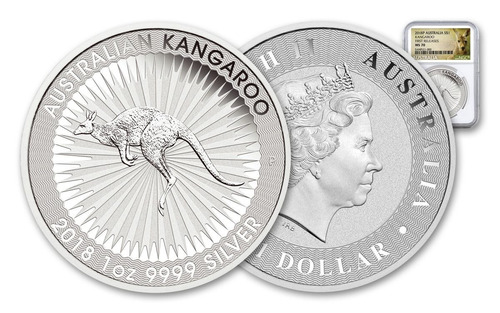 2018 P Australia Silver Kangaroo $1 Ngc Ms70 First Releases