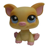 Littlest Pet Shop Cerdo Amarillo Ojo Azul Hasbro Lps 2006