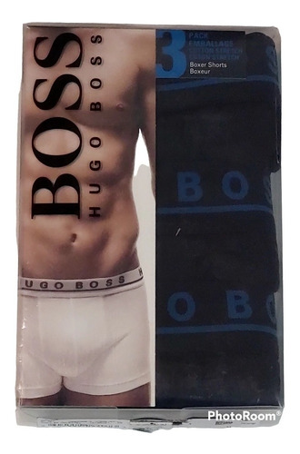 Paquete 3 Boxers Tipo Trunk Hugo Boss Stretch Tallas M Y L !