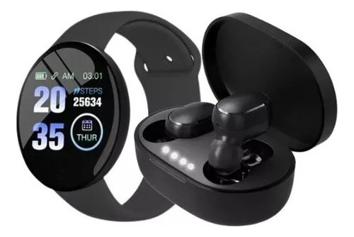 Auriculares Inalámbricos In Ear A6s + Smartwatch Reloj D18