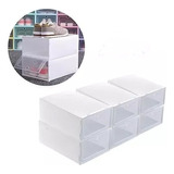 Pack 6 Organizador De Zapatos Caja Organizadora Transparent