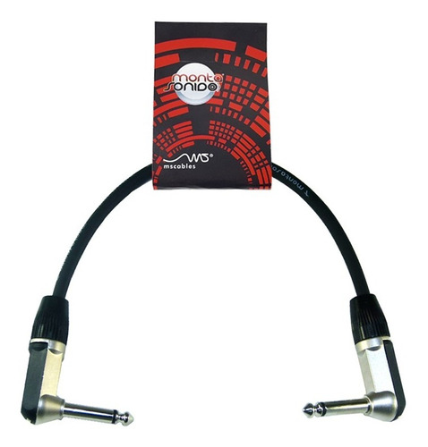 Cable Interpedal Plug Codo 80 Cm Neutrik Pedal Guitarra Bajo