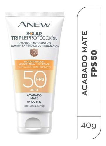 Anew Locion Facial Triple Protector Solar Fps 50 Con Color