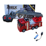 Camion De Bomberos Radio Control Escalera Fireman