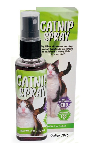 Catnip Gatos Spray Relajante #1 - Unidad a $223