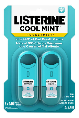 Listerine Pocketmist Cool Mint Oral Care Névoa Livre-se