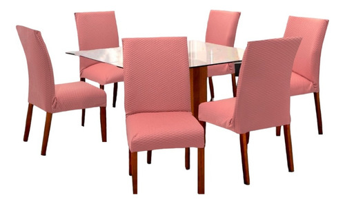 4 Capas Para Cadeira Grande Jantar Malha Luxo C/ Elástico 