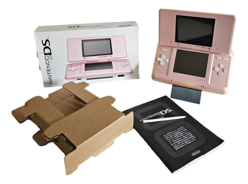 Console Nintendo Ds Fat Candy Pink Com Caixa Nds Rosa Rose Com Caixa  