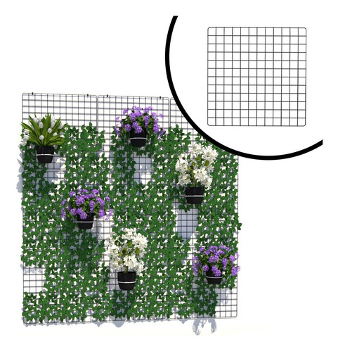 9 Painel Modular 60x60 Horta Vertical Jardim Suspenso Flores