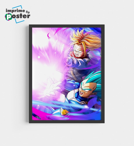 Cuadros Dragon Ball Z 30x40cm Marco Negro Imprimetuposter