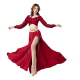 Conjunto De 2 Faldas De Manga Larga Para Mujer, Belly Dance