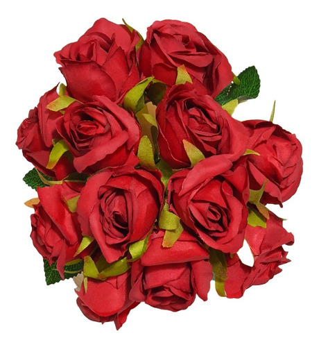 Bouquet X12 Botones De Rosas Artificiales Para Decoracion