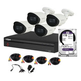 Kit 4 Cámaras 8mp 4k Bullet Audio Dvr 4k H.265 Ivs 2tb 